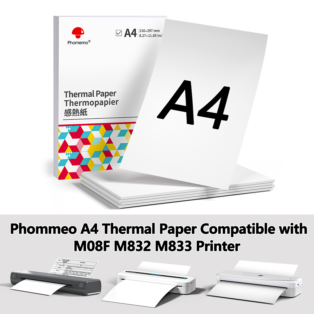 Phomemo Thermal Paper A4 Print - Commercial Label Printing Machine recension och pris