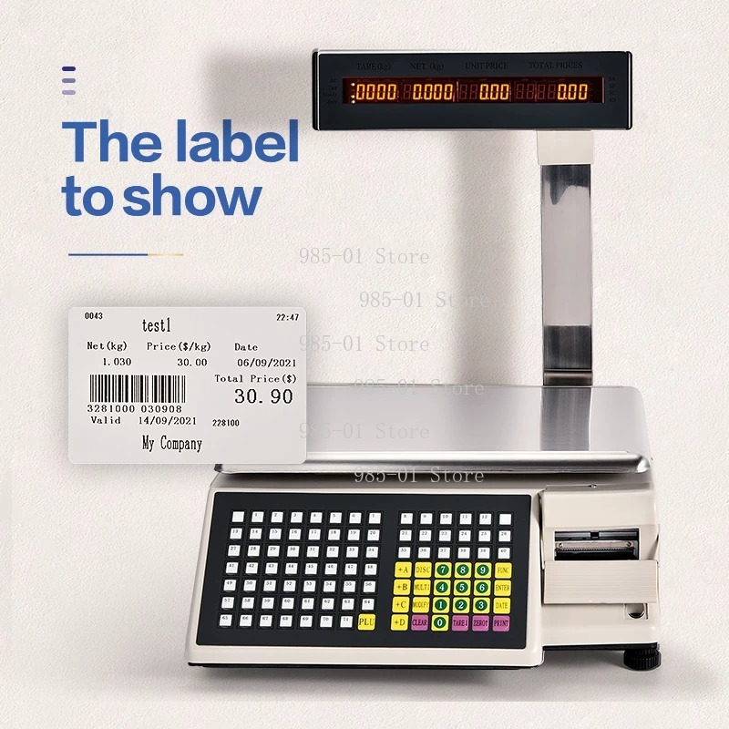 Electronic Scale with Adhesive - Commercial Label Printing Machine recension och pris