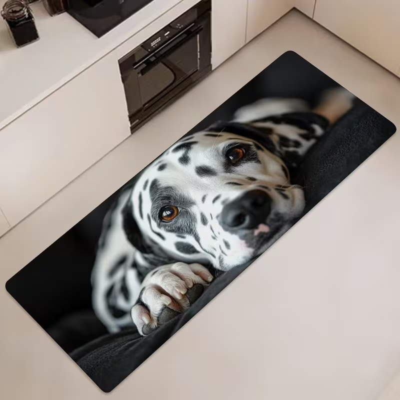 Cute Black Pug Dog Runner Rug  - Commercial Wrap Printing recension och pris