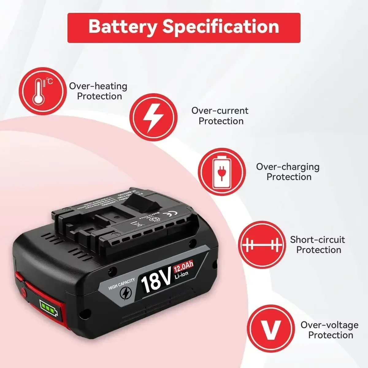 Original 18V Battery 8.0/10.0/ - Bosch Drill Gsb 18V recension och pris