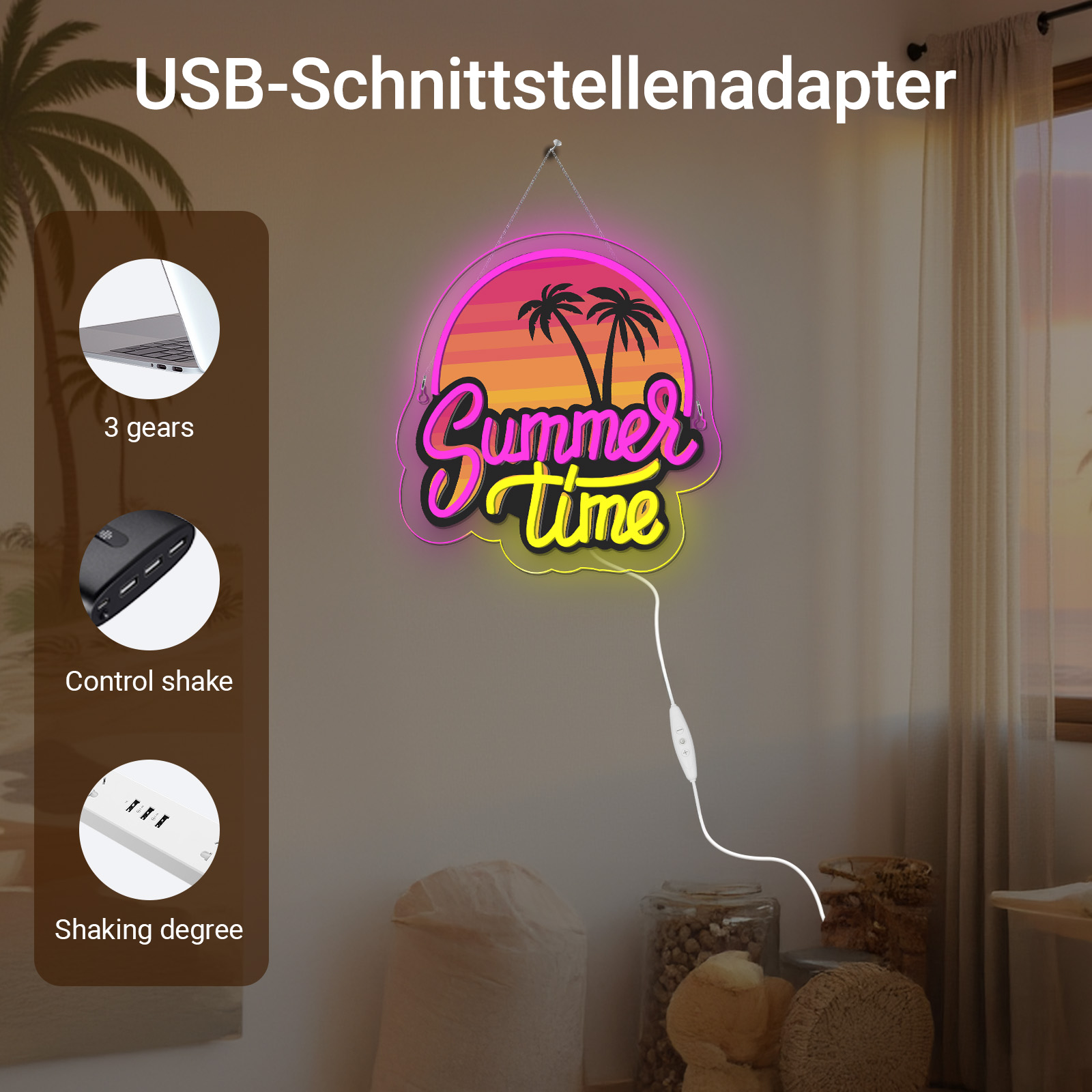 Summer Time Neon Sign UV Print - Commercial Uv Printing recension och pris